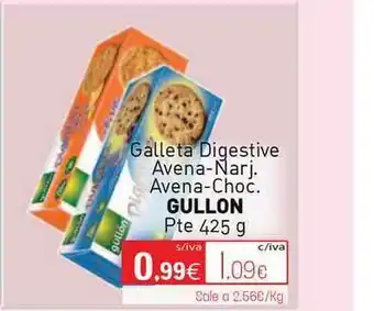 Cuevas Cash Gullon Galleta Digestive Avena-Narj. Avena-Choc. 425g oferta