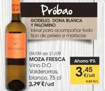 Eroski Moza Fresca Vino D.o. Valderorras Blanco 75cl oferta