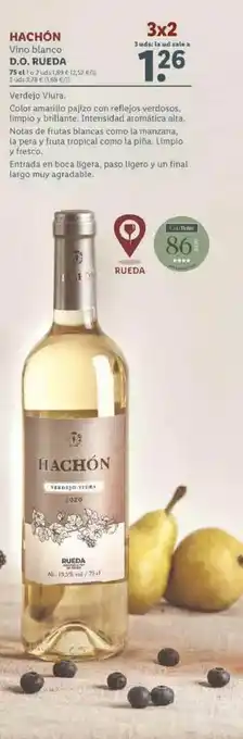 Lidl Hachón Vino Blanco D.O. Rueda 75cl oferta