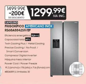 Costco Samsung Frigorífico RS68A8842S9-EF oferta