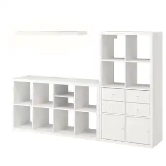 IKEA Kallax / lack comb almacenaje con balda, blanco, 224x39x147 cm oferta