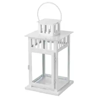 IKEA Borrby farol para vela gruesa, int/ext blanco, 28 cm oferta