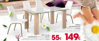 Tifón Hipermueble Silla de Comedor Moldelo Jade, Mesa de Comedor Modelo Alma oferta