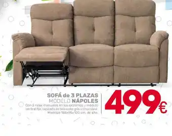 Tifón Hipermueble Sofá de 3 Plazas Modelo Nápoles oferta