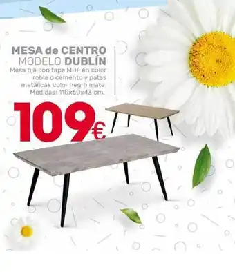 Tifón Hipermueble Mesa de Centro Modelo Dublín oferta