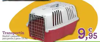 TiendAnimal Transportín Madrid 1 Pequeño para perros y gatos Tk Pet oferta