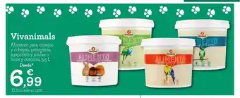 TiendAnimal Vivanimals Alimento para conejos y cobayas, pariquitos, agapornis y ninfas o loros y cotorras, 5,5 L oferta