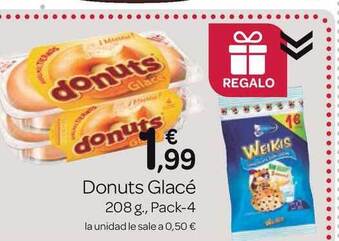 Supermercados El Jamón Donuts Glacé 208 g, Pack-4 oferta