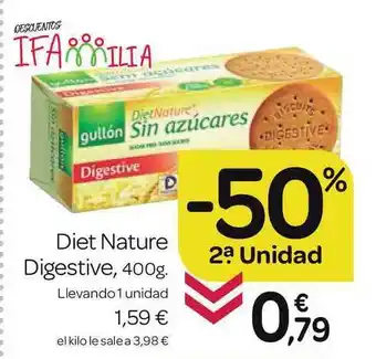 Supermercados El Jamón Gullón Diet Nature Digestive, 400 g oferta