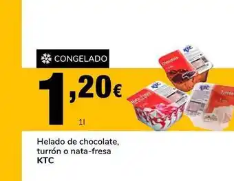 Supeco KTC Helado de chocolate turrón o nata-fresa 2L oferta