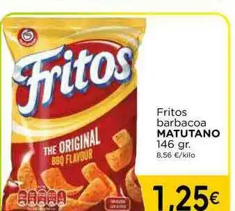 Supermercados Piedra Matutano Fritos barbacoa 146gr. oferta