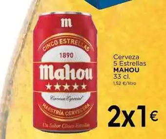 Supermercados Piedra Mahou Cerveza 5 Estrellas 33 cl oferta
