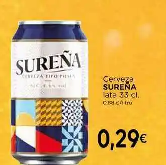 Supermercados Piedra Sureña Cerveza lata 33 cl oferta