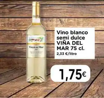 Supermercados Piedra Vino Blanco Semi Dulce Viña Del Mar 75 cl oferta