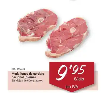 Makro Medallones De Cordero Nacional (Pierna) 600g. oferta