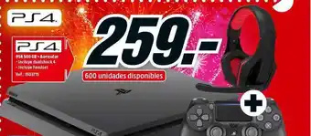 MediaMarkt PS4 500 GB + Auricular oferta