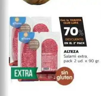 Supermercados Lupa Alteza Salami Extra pack 2 ud x 90gr oferta