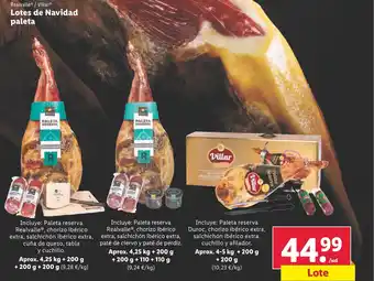Lidl Realvalle / Villar® Lotes de Navidad paleta oferta