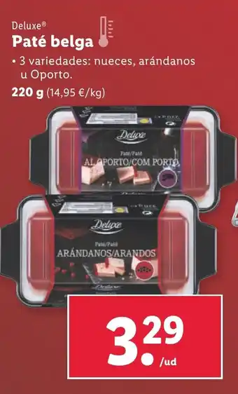 Lidl Deluxe® Paté belga oferta