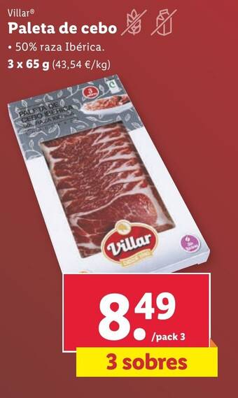 Lidl Villar® Paleta de cebo oferta