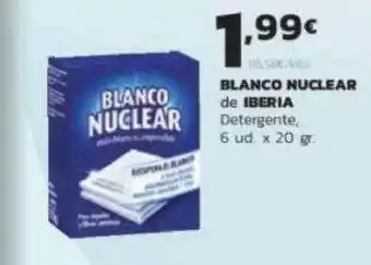 Supermercados Lupa Blanco Nuclear De Iberia Detergente 6 ud x 20gr oferta