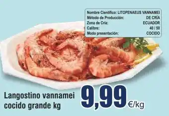 FROIZ Langostino vannamei cocido grande kg oferta