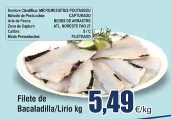 FROIZ Filete de Bacaladilla/Lirio kg oferta