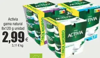 FROIZ Activia gama natural 8x120 g unidad oferta