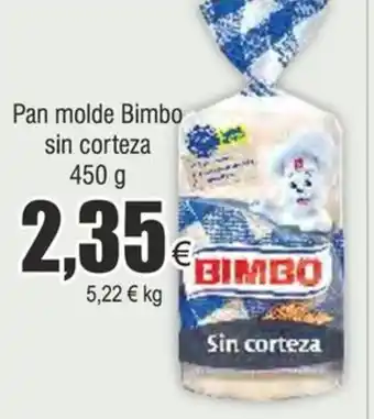 FROIZ Pan molde Bimbo sin corteza oferta