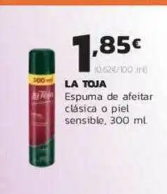 Supermercados Lupa La Toja Espuma De Afeitar Clásica O Piel Sensible 300ml oferta