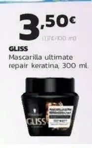 Supermercados Lupa Gliss Mascarilla Ultimate Repair Keratina 300ml oferta