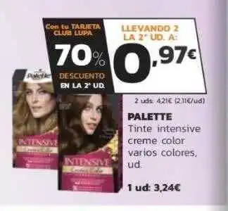 Supermercados Lupa Palette Tinte Intensive Creme Color oferta