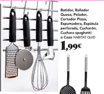 Gadis Batidor, Rallador Queso, Pelador Cortador Pizza, Espumadera, Espátula Perforada, Cucharón, Cuchara Spaghetti O Cazo Habitat Q oferta