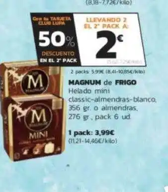 Supermercados Lupa Magnum De Frigo Helado Mini oferta