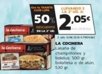 Supermercados Lupa La Cocinera Lasaña De Champiñones Y Boletus oferta