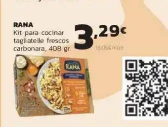 Supermercados Lupa Rana Kit Para Cocinar Tagliatelle Frescos Carbonara 408 gr oferta