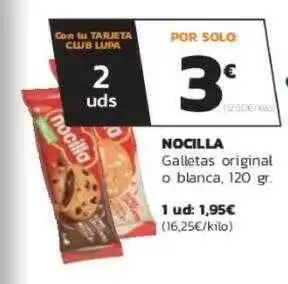 Supermercados Lupa Nocilla Galletas Original O Blanca 120gr oferta