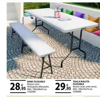 Fes Més Banc Plegable Taula Maleta Plegable oferta