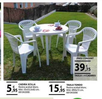 Fes Més Cadira Scilla Taula Tondo oferta
