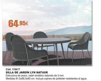 Ferrcash Silla De Jardín Lyn Natuur oferta
