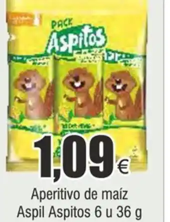 FROIZ Aperitivo de maíz Aspil Aspitos 6 u 36 g oferta