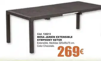 Ferrcash Mesa Jardín Extensible Symphony Keter oferta