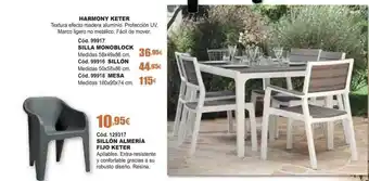 Ferrcash Harmony Keter Sillón Almeria Fijo Keter oferta