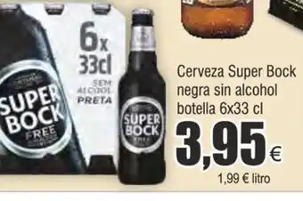 FROIZ Cerveza Super Bock negra sin alcohol botella 6x33 cl oferta