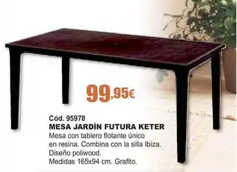 Ferrcash Mesa Jardín Futura Keter oferta