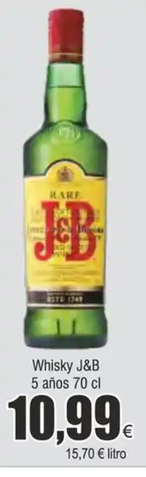 FROIZ Whisky J&B 5 años 70 cl oferta