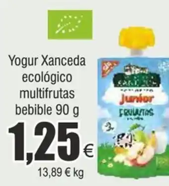 FROIZ Yogur Xanceda ecológico multifrutas bebible 90 g oferta