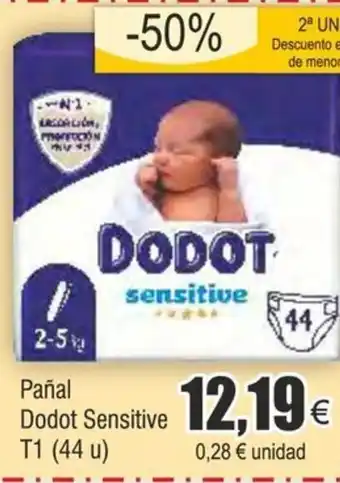 FROIZ Pañal Dodot Sensitive T1 (44 u) oferta