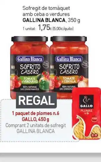 Condis Sofregit De Tomàquet Amb Ceba O Verdures Gallina Blanca, 350 G oferta