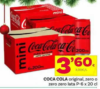 Supermercados Dani COCA COLA original, zero o zero zero lata P-6 x 20 cl oferta